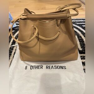 8 Other Reasons Tan Vegan Leather Tote Bag